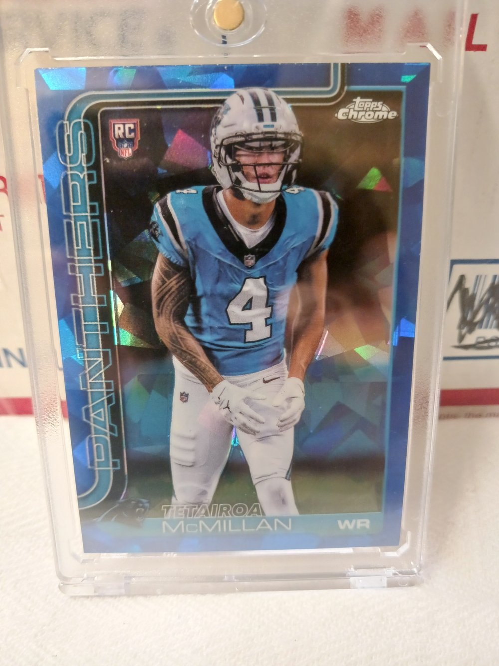 2026 Topps Chrome Blue Refractor T. McMillan Rookie Card